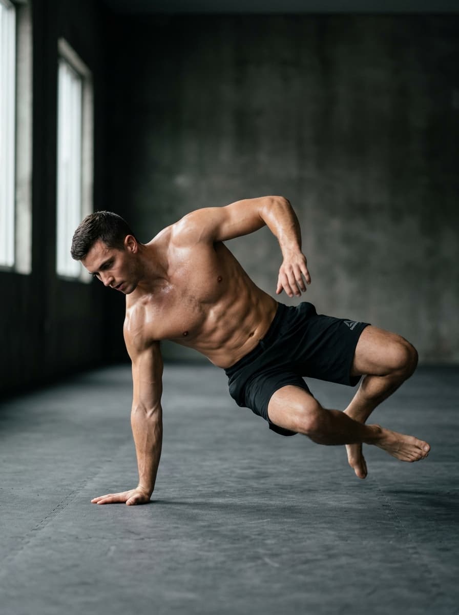 Neuroprimal coach performing a ground movement exercise